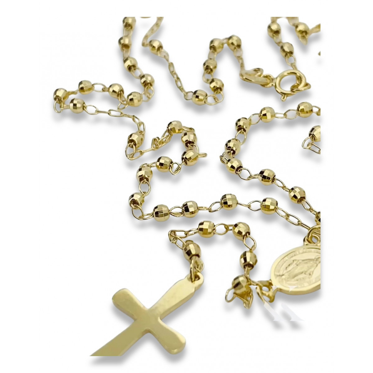 Amarillo 14k oro 585 rosario cadena rcc003y