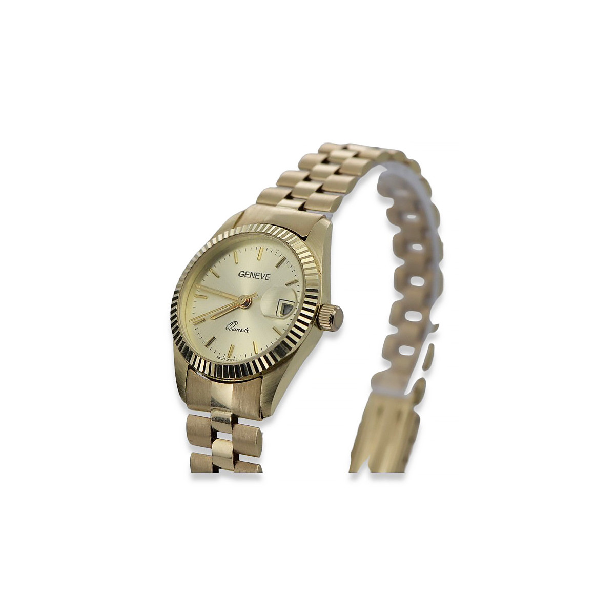 Reloj de oro para hombre Geneve ★ zlotychlopak.pl ★ Pureza de oro 585 333 Precio bajo!