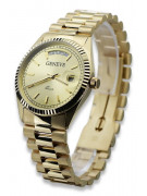 Reloj de oro para hombre Geneve ★ zlotychlopak.pl ★ Pureza de oro 585 333 Precio bajo!