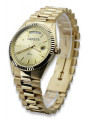 Gold men's watch Geneve ★ zlotychlopak.pl ★ Gold purity 585 333 Low Price!