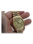 Gold men's watch Geneve ★ zlotychlopak.pl ★ Gold purity 585 333 Low Price!