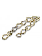 Yellow & white Italian gold fancy bracelet cfb007yw