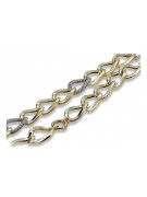 Yellow & white Italian gold fancy bracelet cfb007yw