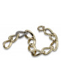 Yellow & white Italian gold fancy bracelet cfb007yw