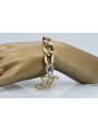 Bracelet fantaisie en or italien jaune et blanc cfb007yw