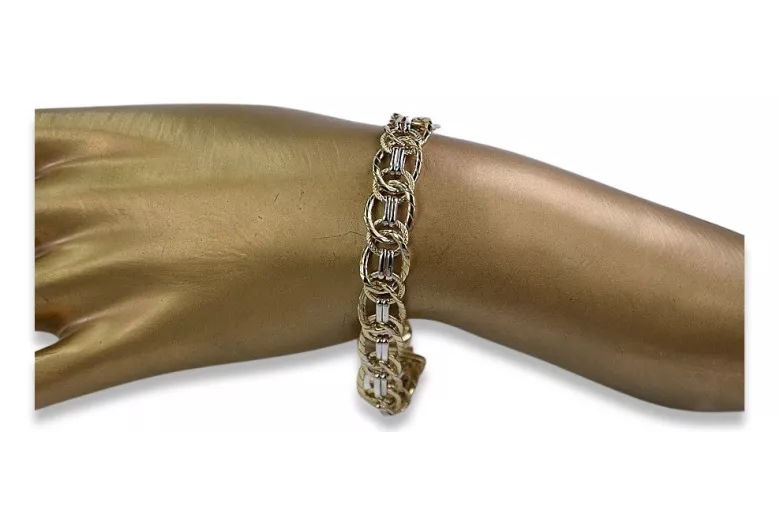 Yellow rose gold bracelet ★ russiangold.com ★ Gold 585 333 Low price