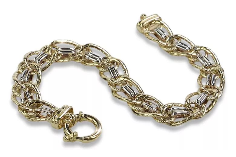 Yellow rose gold bracelet ★ russiangold.com ★ Gold 585 333 Low price