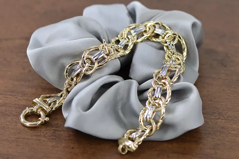 Bracelet ★ en or rose jaune russiangold.com ★ Or 585 333 Prix bas