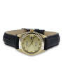 Gold men's watch Geneve ★ zlotychlopak.pl ★ Gold purity 585 333 Low Price!