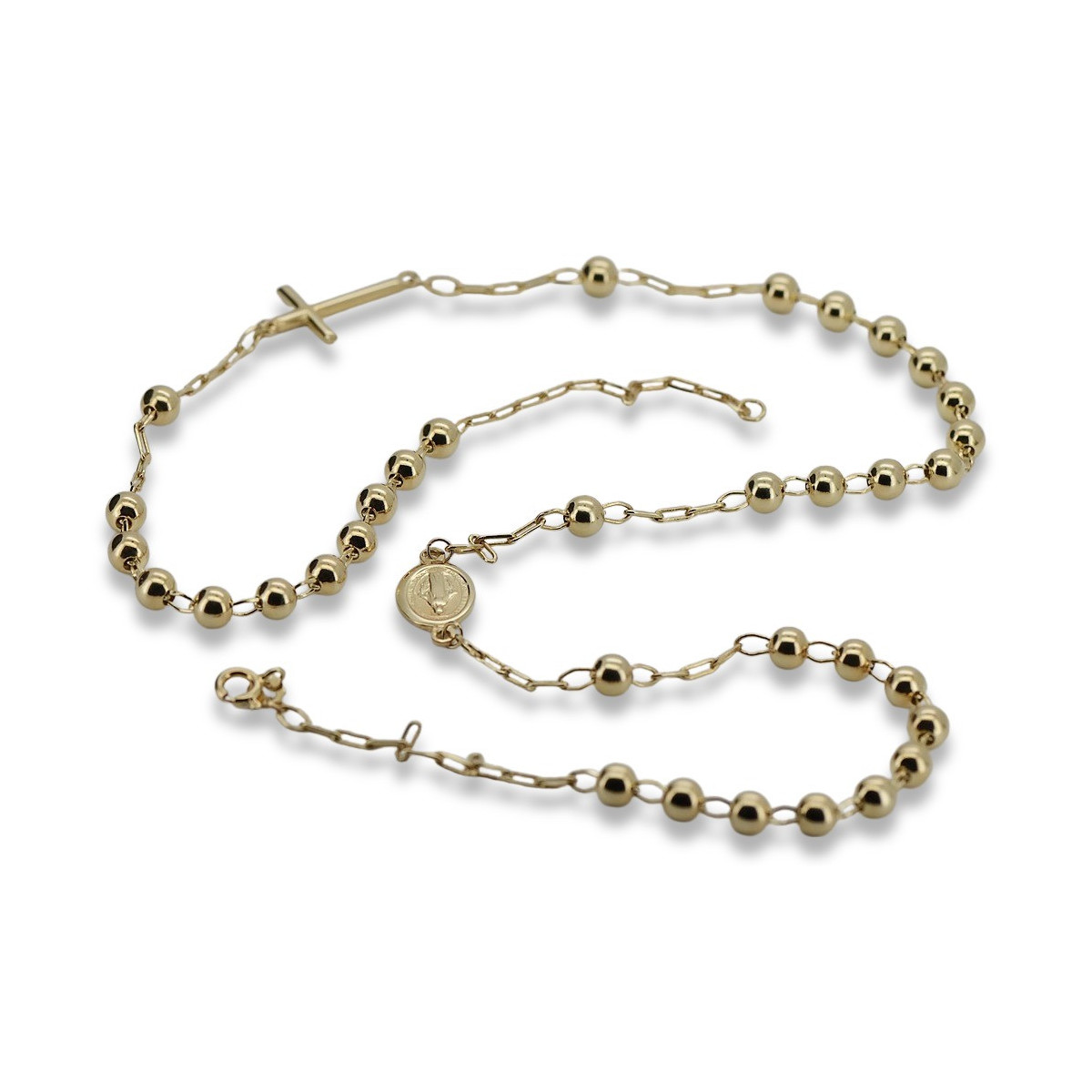 Yellow rose gold rosary chain ★ russiangold.com ★ Gold 585 333 Low price