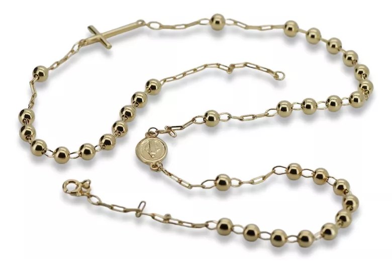 Yellow rose gold rosary chain ★ russiangold.com ★ Gold 585 333 Low price