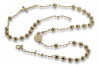 Italian yellow 14k 585 gold rosary chain rcc014y