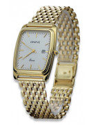 Goldene Herrenuhr Geneve ★ zlotychlopak.pl ★ Gold Reinheit 585 333 Niedriger Preis!