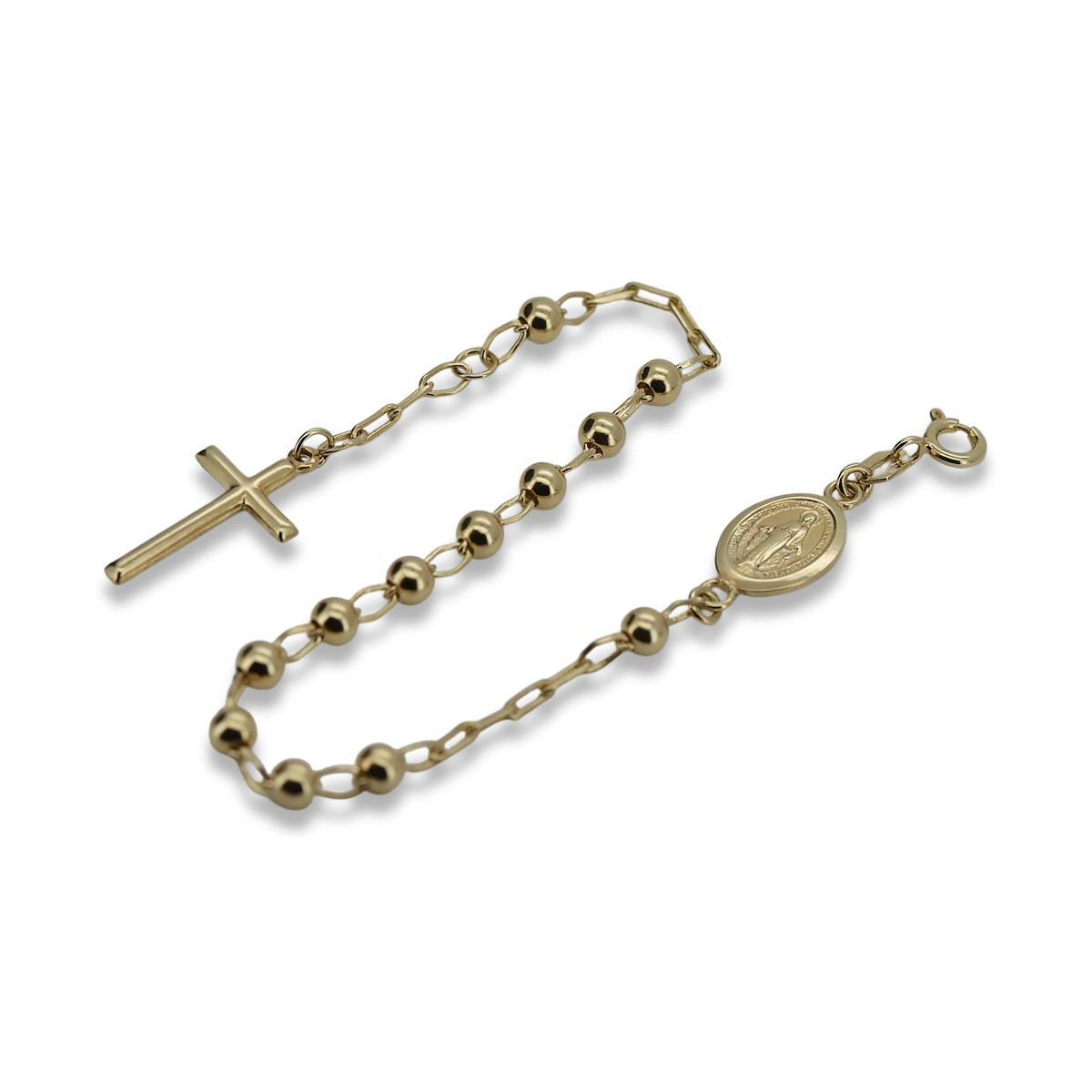 Yellow rose gold rosary bracelet★ russiangold.com ★ Gold 585 333 Low price