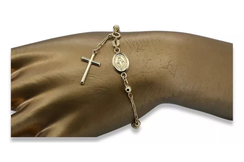 10k Yellow Gold Rosary Bracelet – Liberal Jewellery