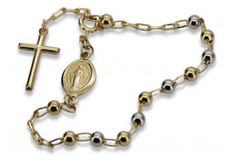 Yellow rose gold rosary bracelet★ russiangold.com ★ Gold 585 333 Low price