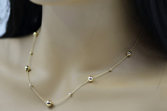 Collier jaune 14 carats chaîne cfc014y