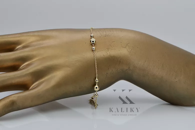 Yellow rose gold bracelet ★ russiangold.com ★ Gold 585 333 Low price