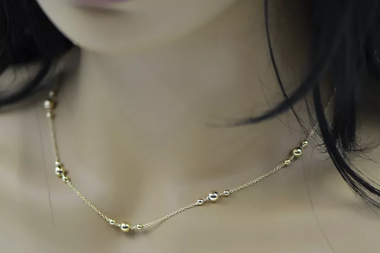 Yellow rose gold chain ★ russiangold.com ★ Gold 585 333 Low price