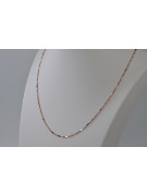 Rote Rose Goldkette 14k 585 Fuchsschwanz cc012r