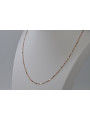 Rote Rose Goldkette 14k 585 Fuchsschwanz cc012r