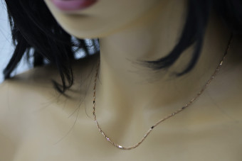 Red Rose 14k Gold Chain 585 cc012r