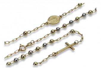 Yellow rose gold rosary chain ★ russiangold.com ★ Gold 585 333 Low price