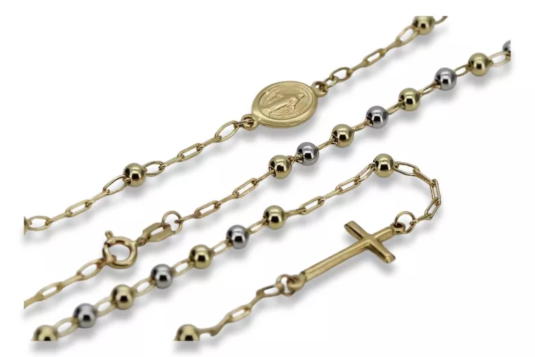 Yellow rose gold rosary chain ★ russiangold.com ★ Gold 585 333 Low price