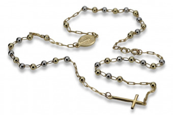 Yellow 14k 585 gold Lady Man rosary chain rcc014yw