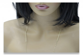 Żółty różowy złoty łańcuch ★ russiangold.com ★ Złoto 585 333 Niska cena