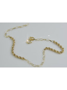 Pulsera italiana amarilla de 14k de oro New Rope corte diamante cfb016y