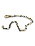 Amarillo bicolor 14k oro 585 Pulsera hombre ancla cb085yw