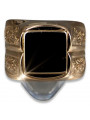 Russian rose Soviet gold jewelry man's ring signet