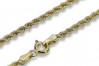 Italienische gelbe 14-Karat-585-Gold-Seilkette cc019y