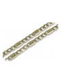 Italian yellow 14k gold hollow Figaro Versace chain cc083y