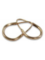 "Classic Vintage 14K Rose Gold Hoops without Stones" ven103