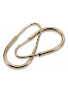 "Classic Vintage 14K Rose Gold Hoops without Stones" ven103