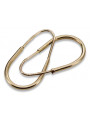 "Classic Vintage 14K Rose Gold Hoops without Stones" ven103