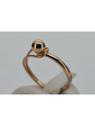 Russe soviétique rose rose 14k 585 or Bague vintage vrn037