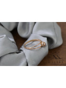 Ruso soviético rosa rosa 14k 585 oro Anillo vintage vrn037