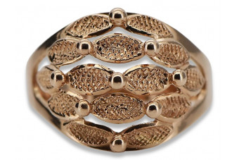 Russisch Sowjet rosa 14 Karat 585 gold Vintage Ring vrn045