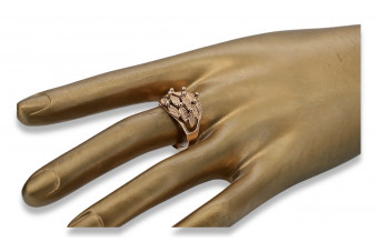 Russian Soviet rose pink 14k 585 gold Vintage ring vrn045