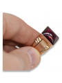 Vintage rose pink 14k 585 gold Men's ruby signet ring vsc012