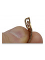 "Classic 14K 585 Rose Pink Gold Vintage Leaf Pendant Without Stones" vpn015