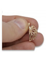 "Classic 14K 585 Rose Pink Gold Vintage Leaf Pendant Without Stones" vpn015