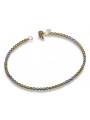 Brazalete italiano de oro 14k 585 Fantazy pulsera cfb017yw