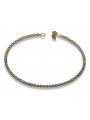 Brazalete italiano de oro 14k 585 Fantazy pulsera cfb017yw