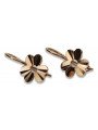 "Original Vintage Leaf Earrings in 14K Rose Pink Gold without Stones" ven120