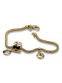 Italian yellow 14k gold charms bracelet cfb018y