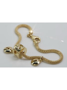 Pulsera amarilla italiana de oro de 14k cfb018y